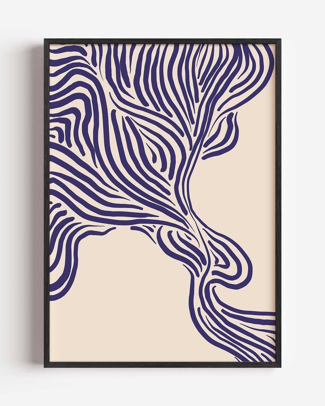 Organisch Lijnenpatroon – abstracte portret poster als wanddecoratie