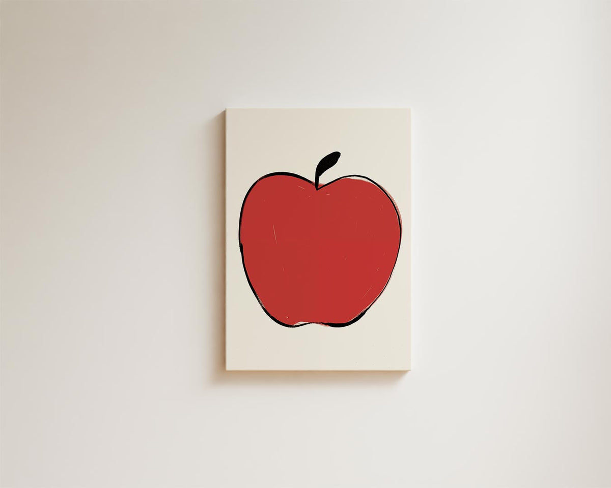 De Levende Appel – modern portret kunstwerk van WallArtistic