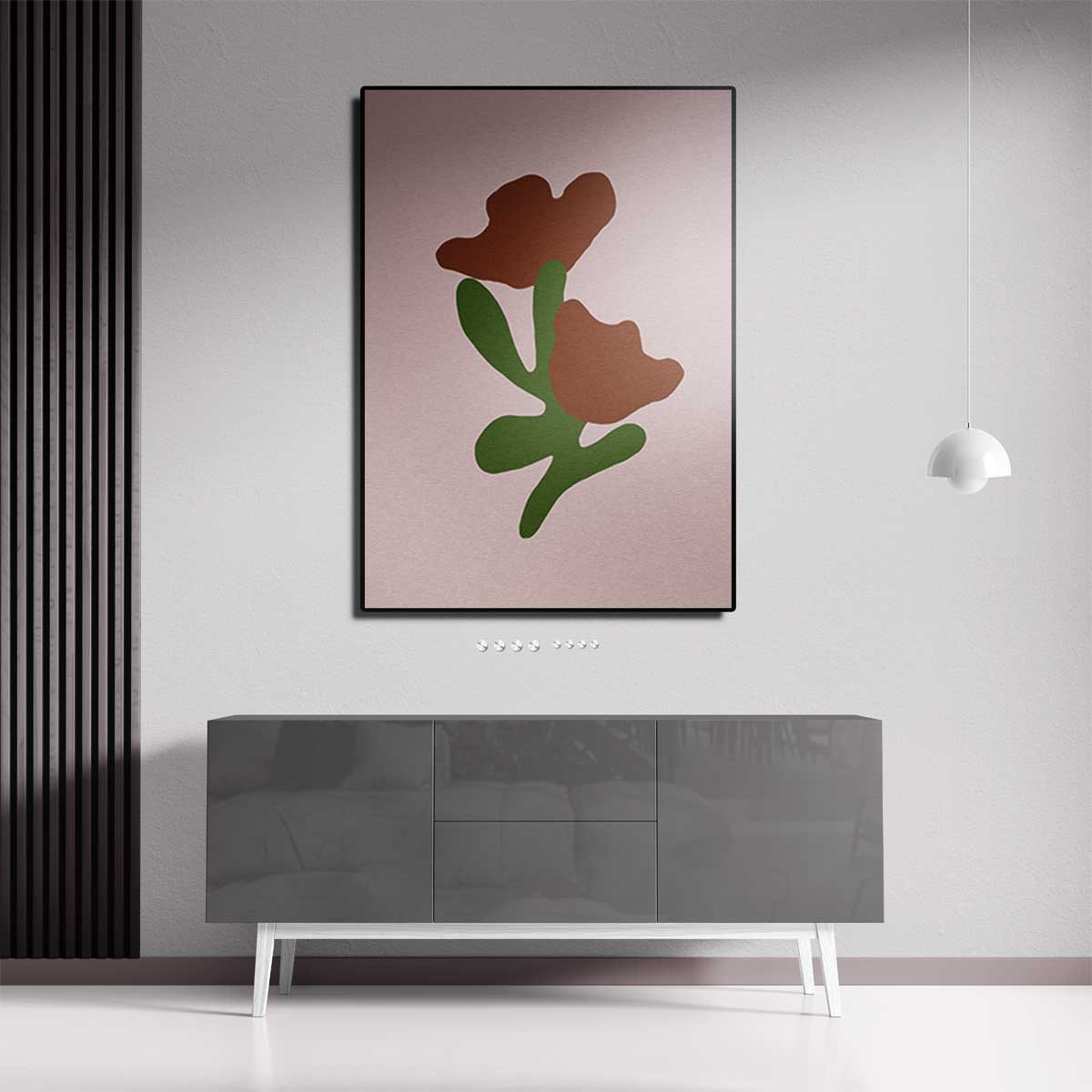 Bloemen in Abstracte Vormen – portret wandkunst van WallArtistic