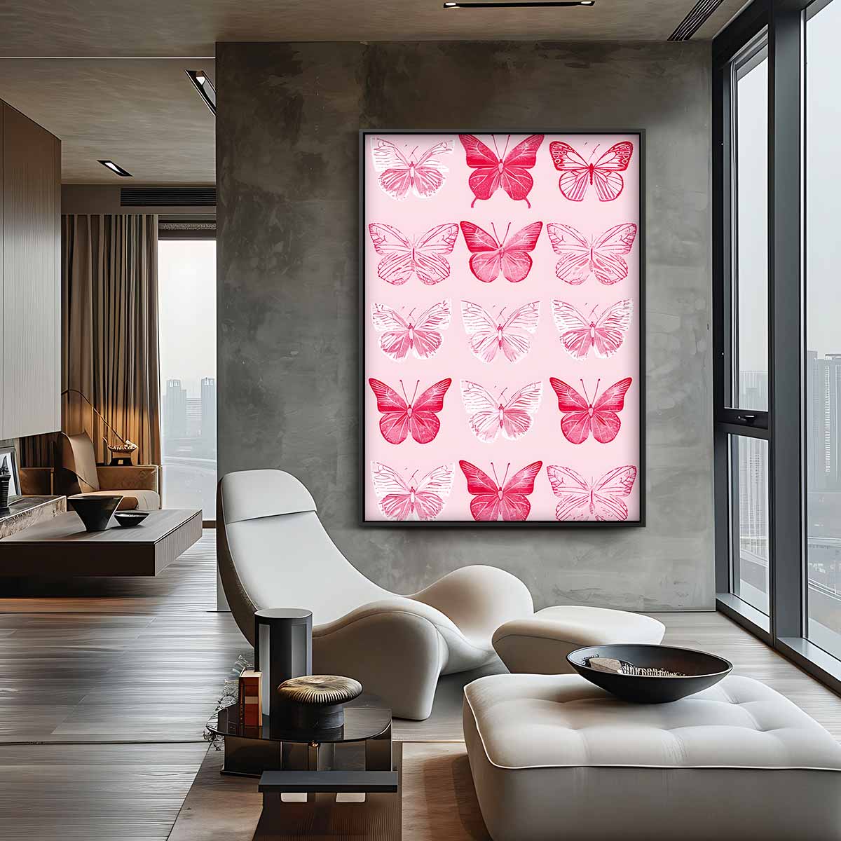 Vlinderfantasie – staande wandkunst voor woonkamer of interieur