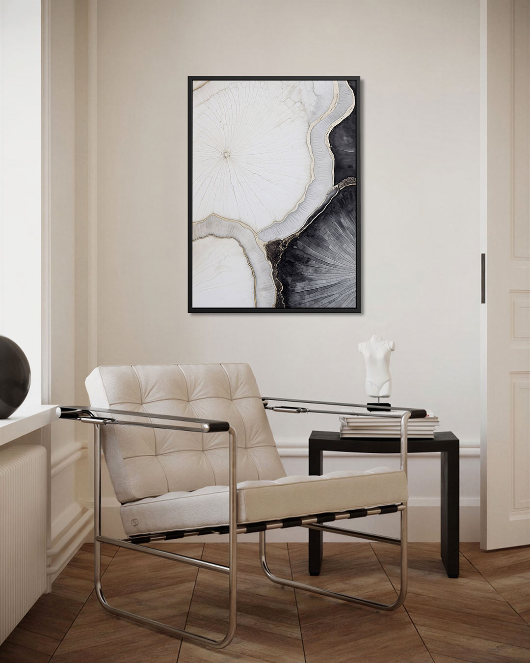 Organische lijnen – staand wanddecoratie kunstwerk