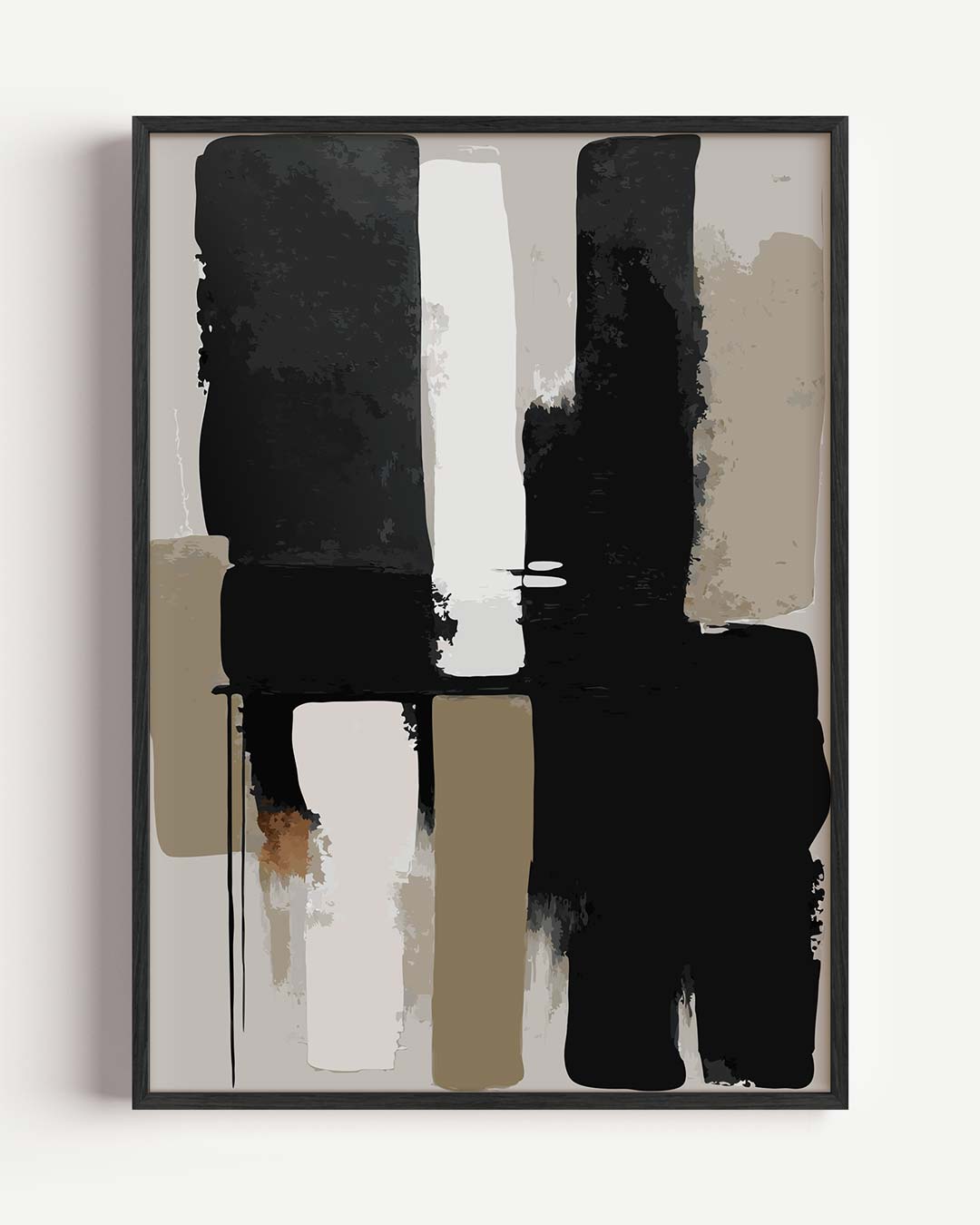 Moderne Abstracte Expressie – kleurrijke abstracte portret poster als wanddecoratie