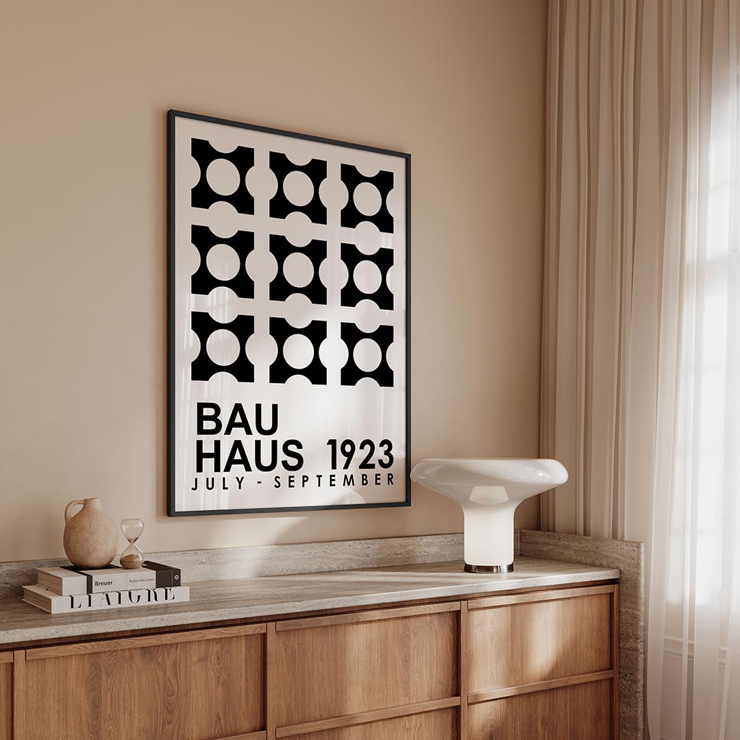 – geometrische Bauhaus poster in staand formaat