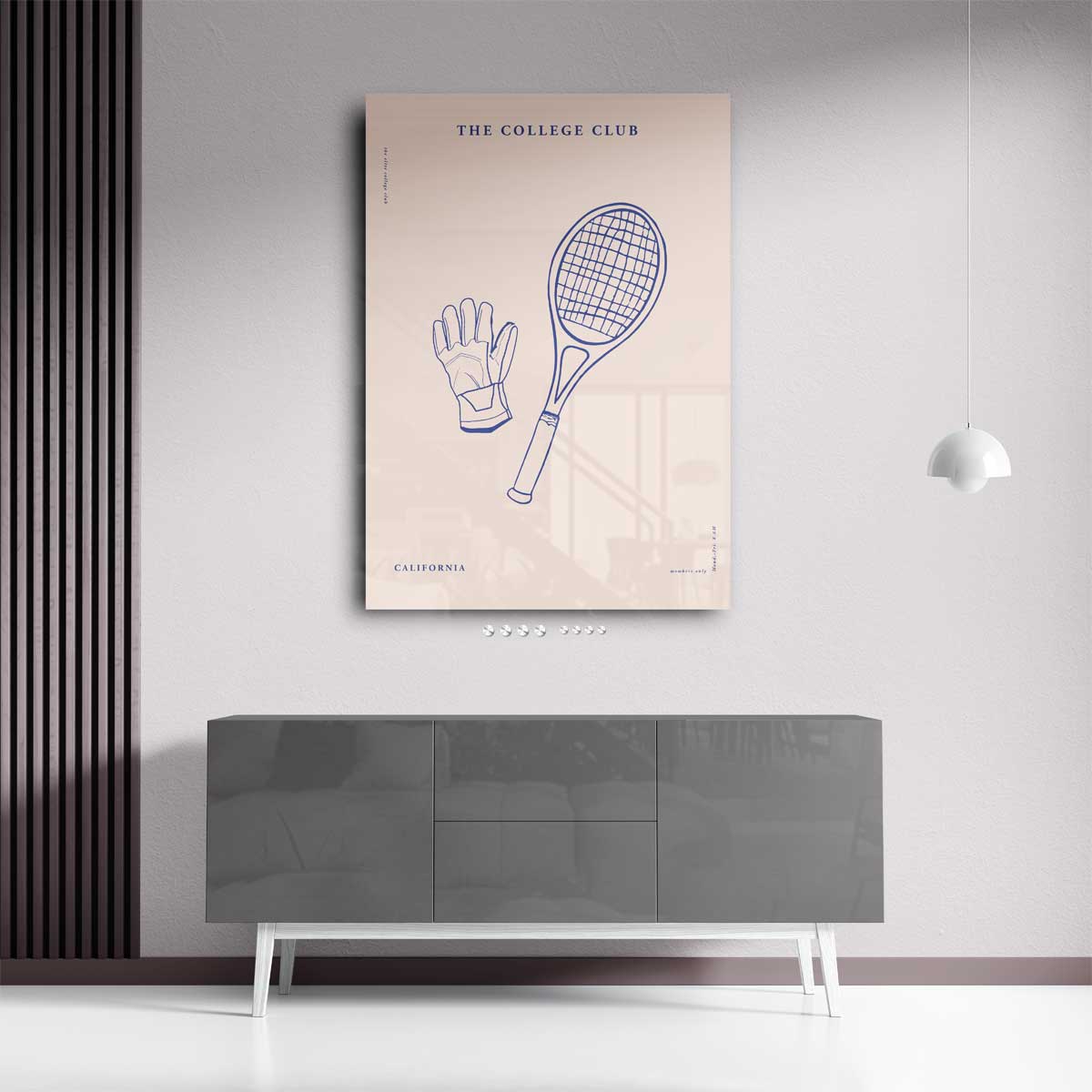 De College Club Print – staand kunstwerk voor modern interieur