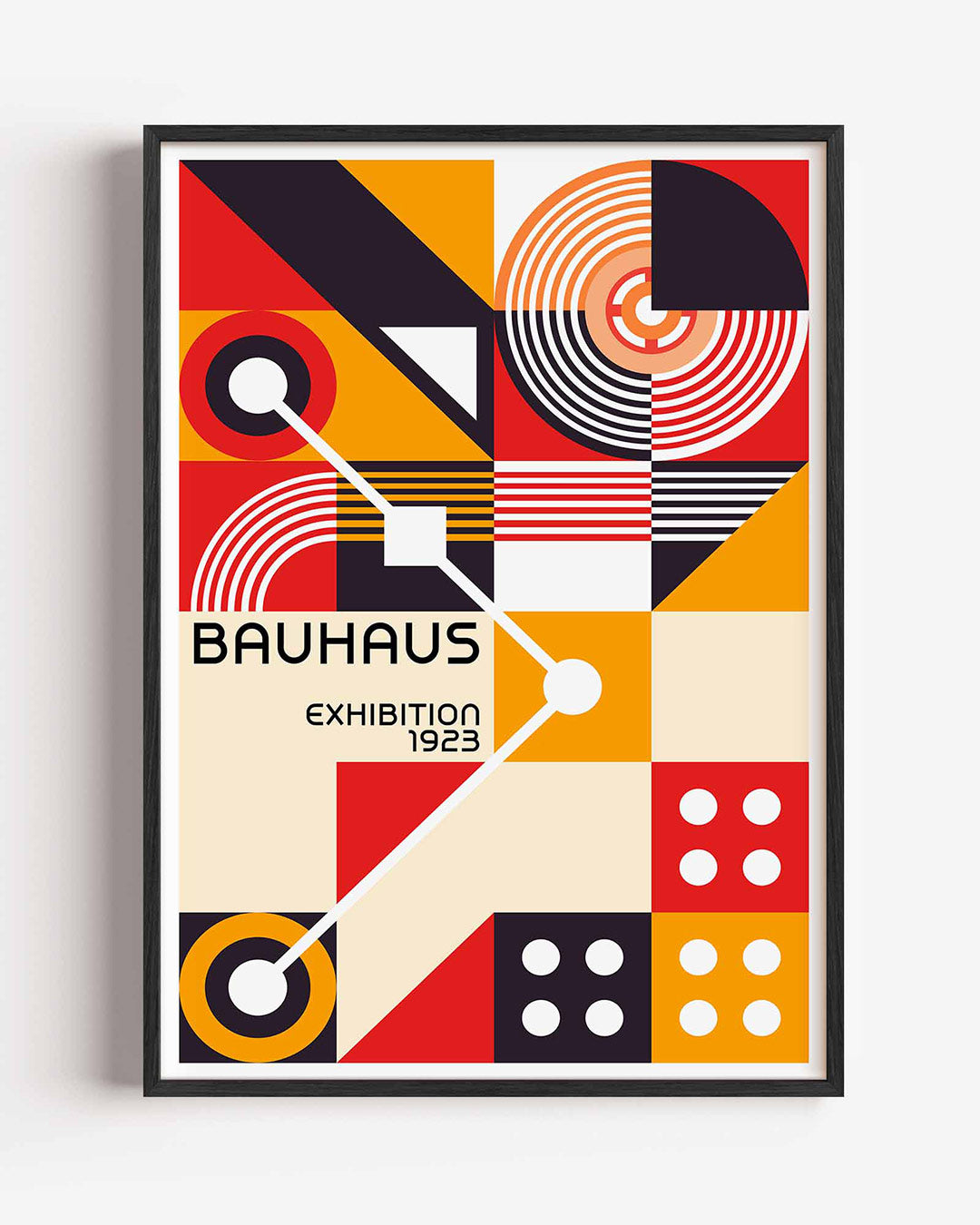 Vormen en vlakkenspel – staande Bauhaus poster als wanddecoratie