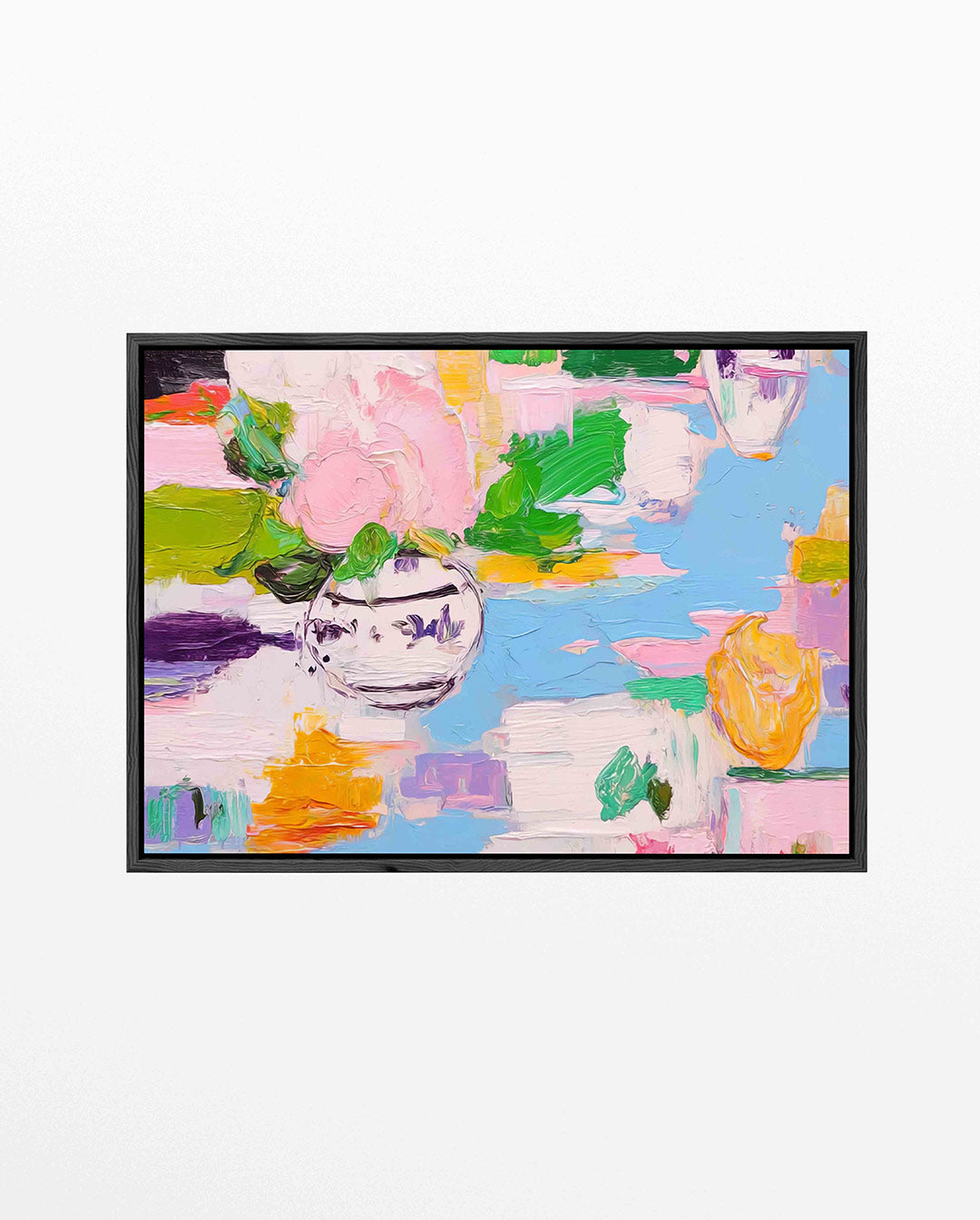 Kleurrijke bloemenvorm – liggend bloemen kunstwerk