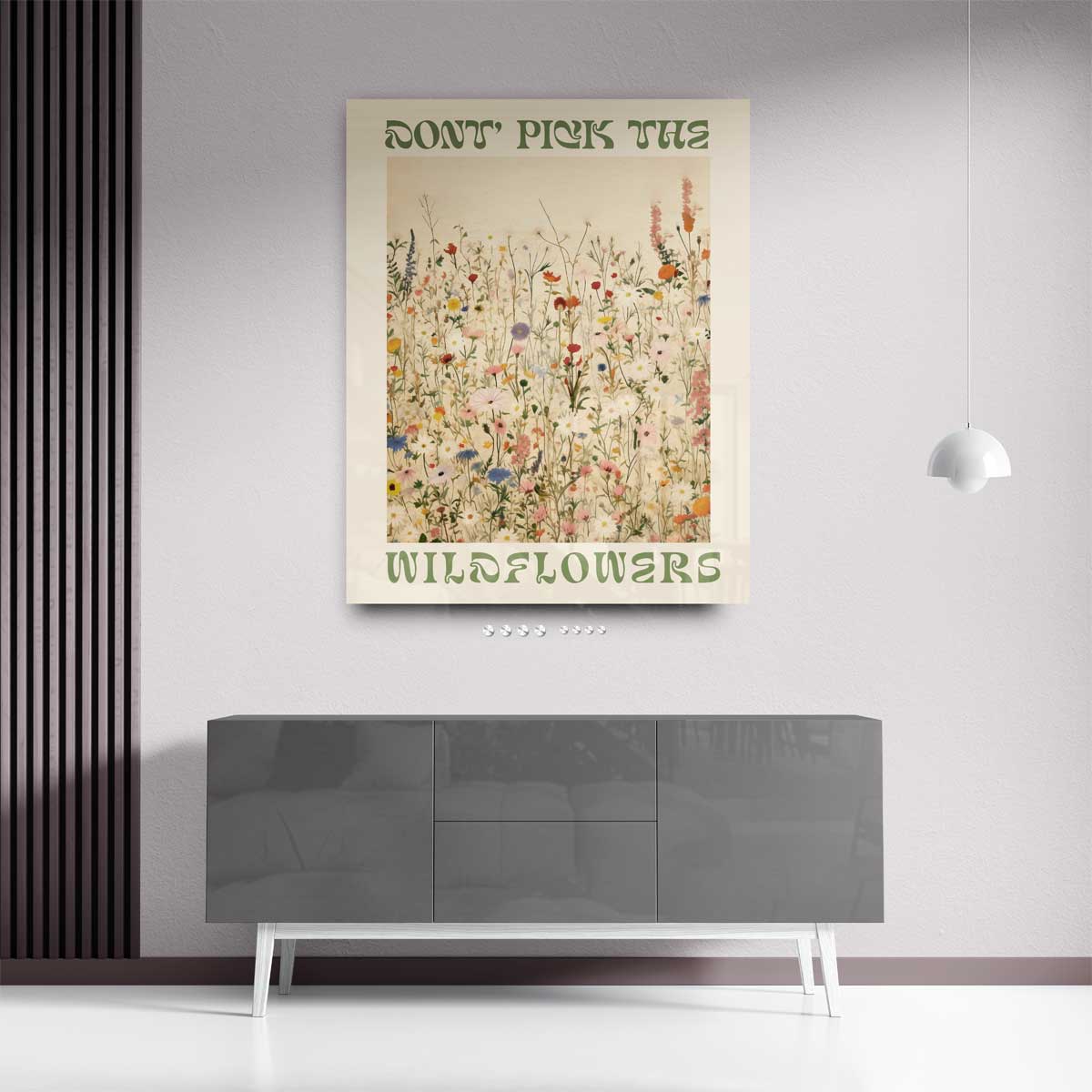 Wilde Bloemen Velden Kunstprint – plexiglas kunstwerk als wanddecoratie