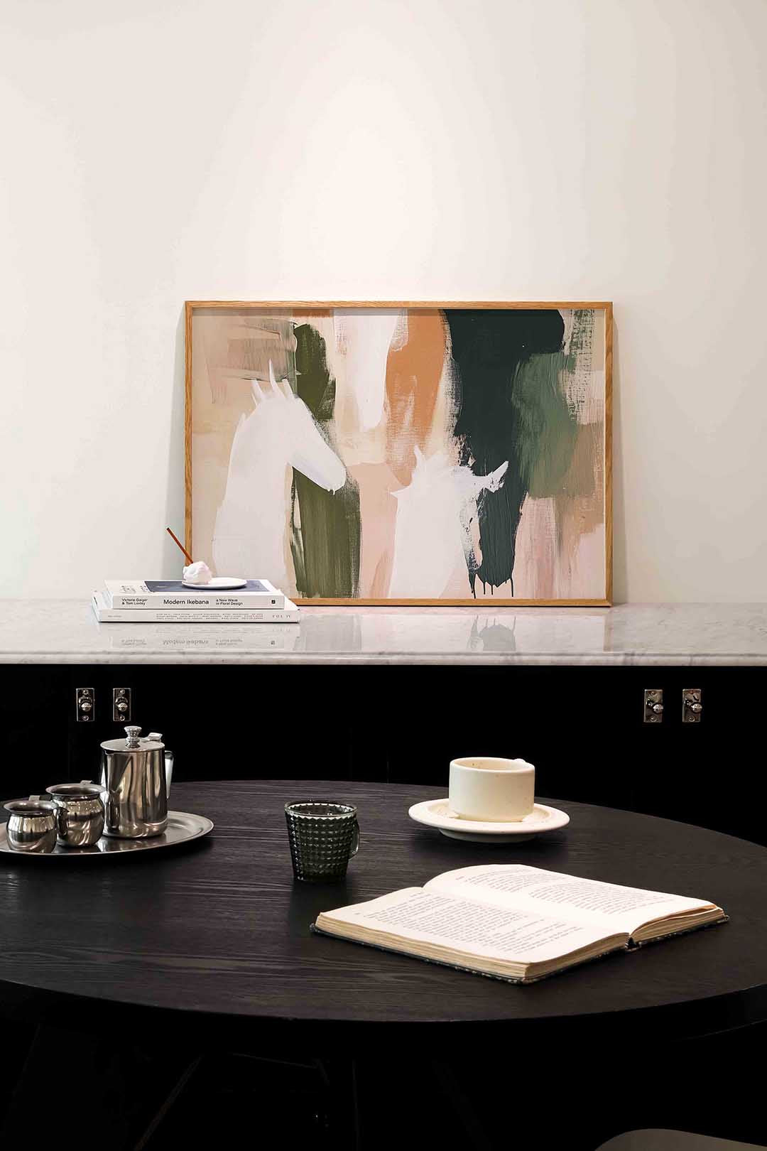Abstracte vormen – abstracte poster in liggend formaat
