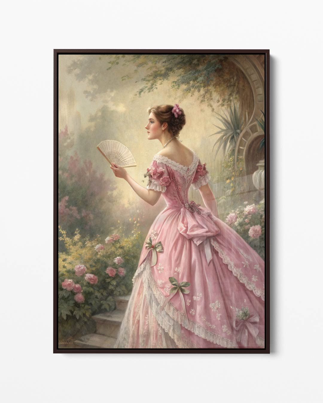 Droomachtige Victoriaanse Tuin – portret kunstwerk als wanddecoratie