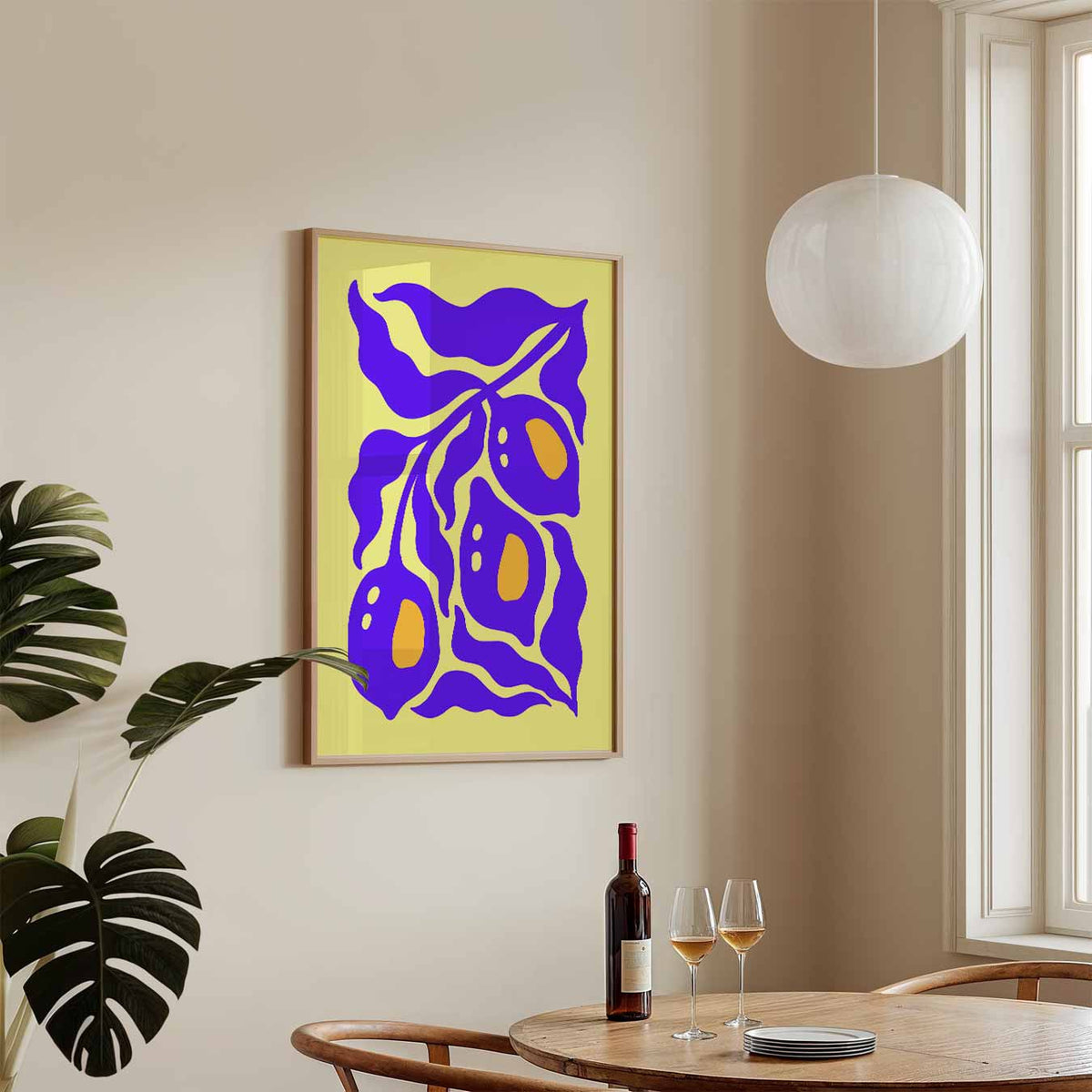 Vrolijke Crealemon – zomerse wandkunst als portret poster