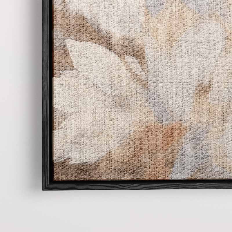 Bloemen in Neutrale Tinten – staand kunstwerk voor modern interieur