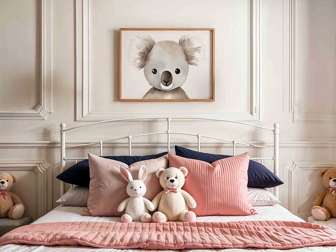 Koala portret – kids poster in liggend formaat