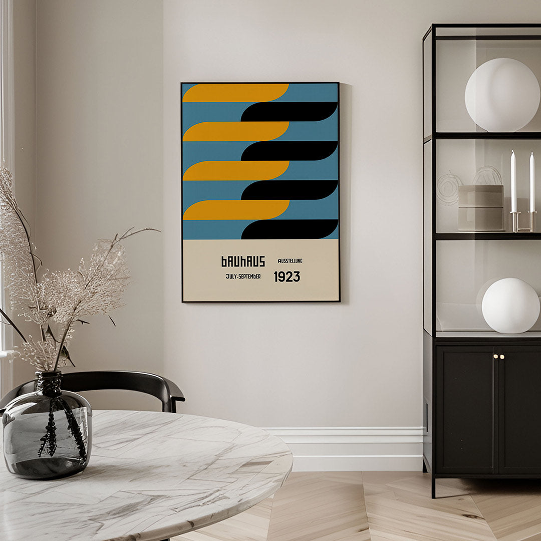 Vorm en kleur – geometrische Bauhaus poster in staand formaat