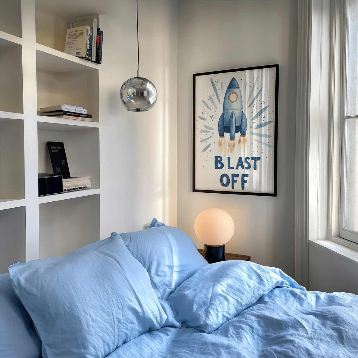 Inspirerende Ruimteposter – staande muurposter voor de kinderkamer