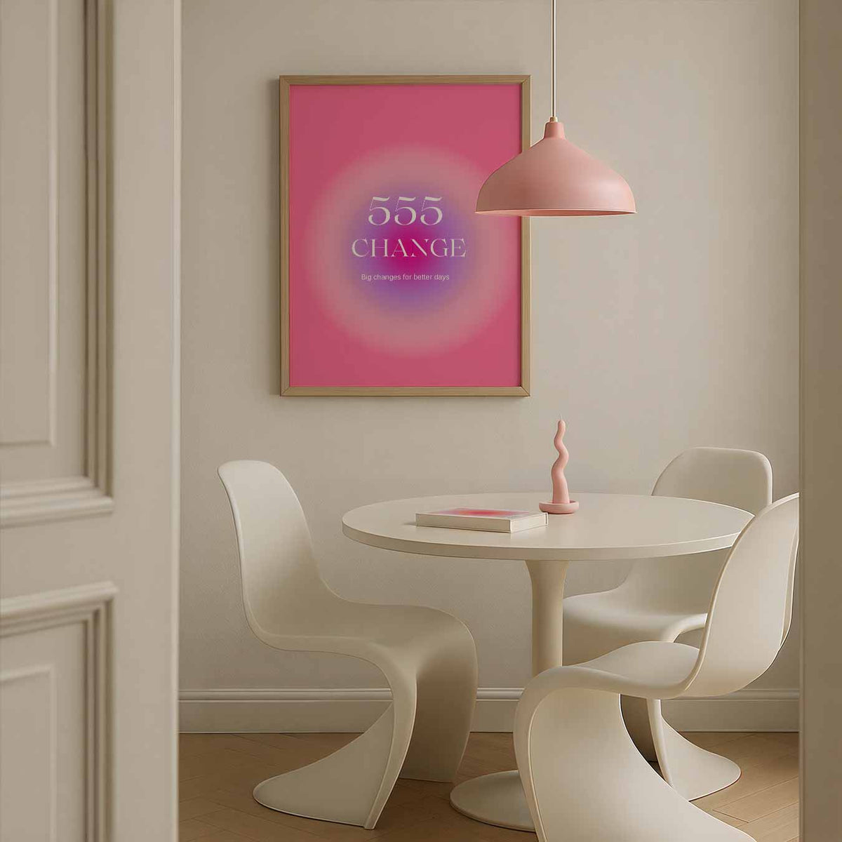 Inspirerende 555 Veranderingen – rustgevende wandkunst als portret poster