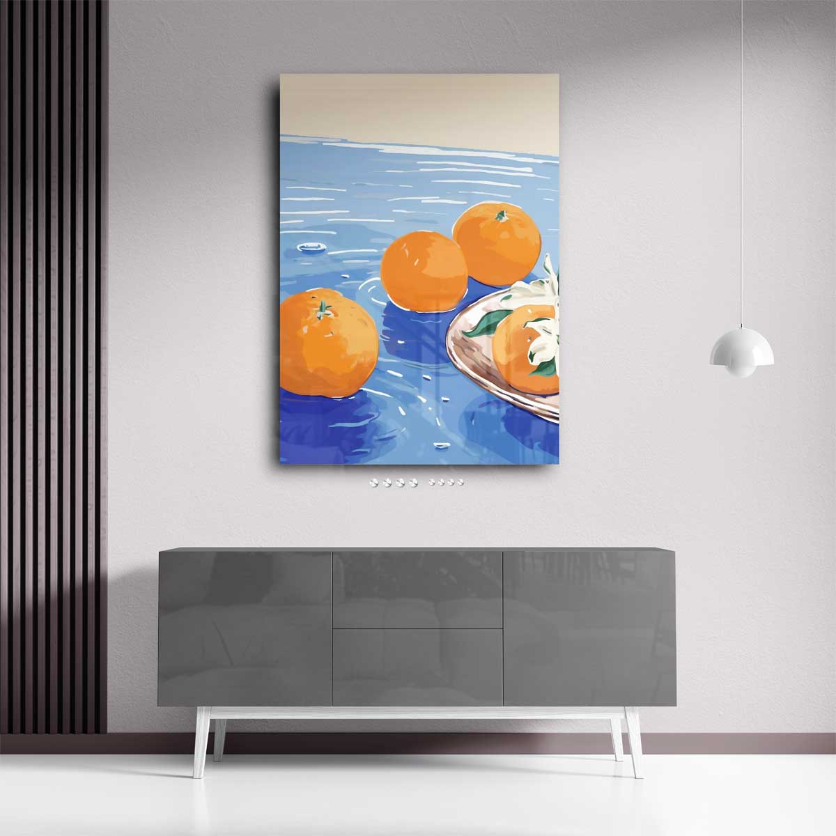 Citrus Serenade – plexiglas wanddecoratie in portret formaat