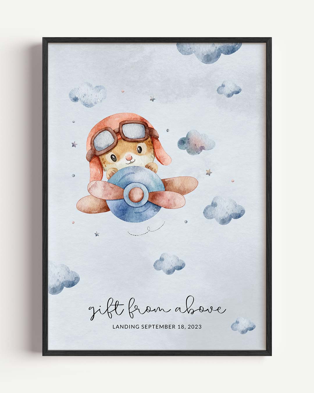 Lieve Piloot – kids portret poster als wanddecoratie