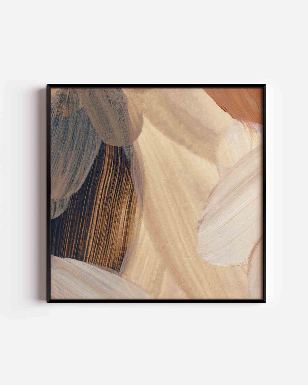 Abstracte penseelstreken – schilderkunst vierkante poster als wanddecoratie