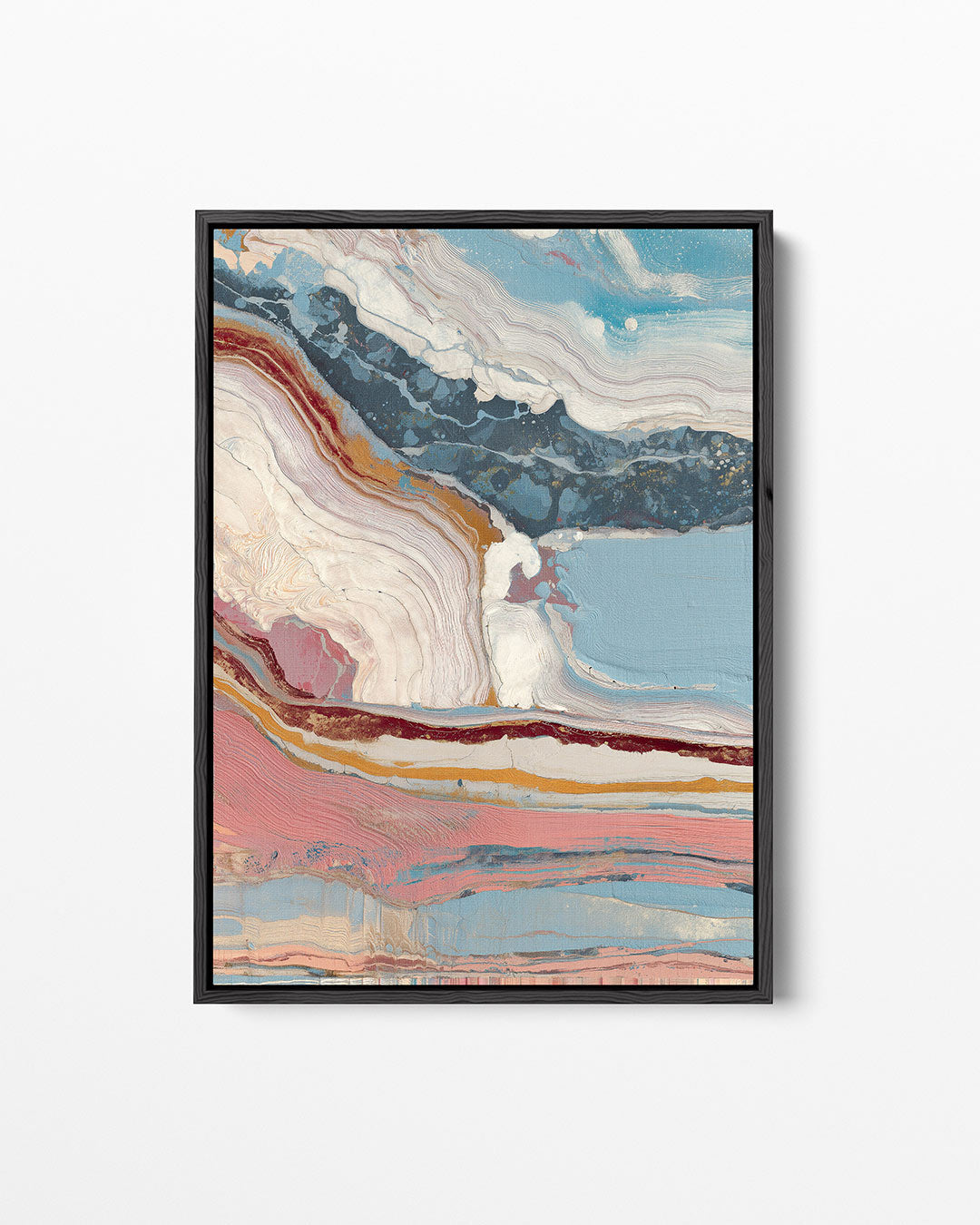 Golvende kleurencompositie – staand wanddecoratie kunstwerk