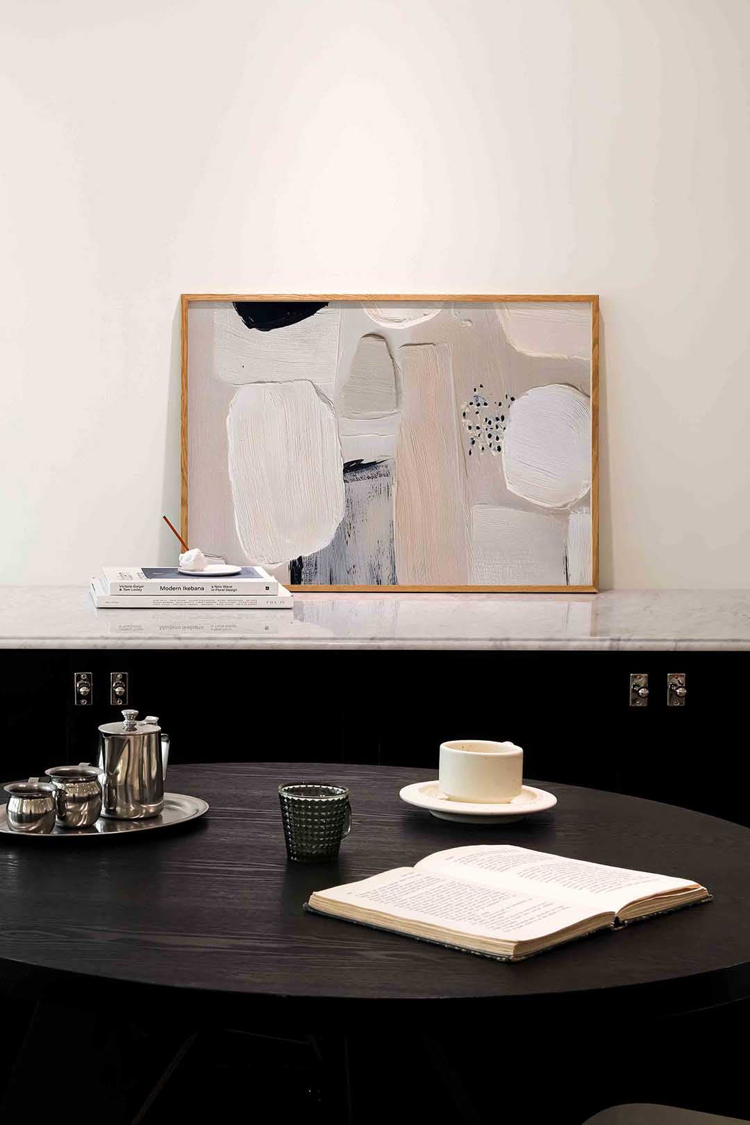 Abstracte vormen – abstracte poster in liggend formaat