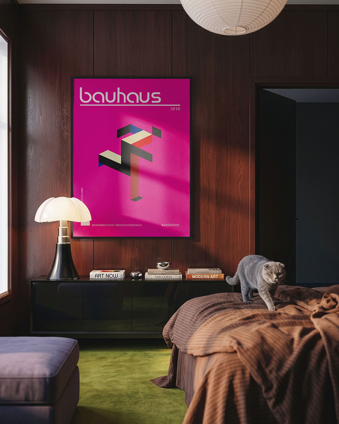 Vorm en kleur – geometrische Bauhaus poster in staand formaat