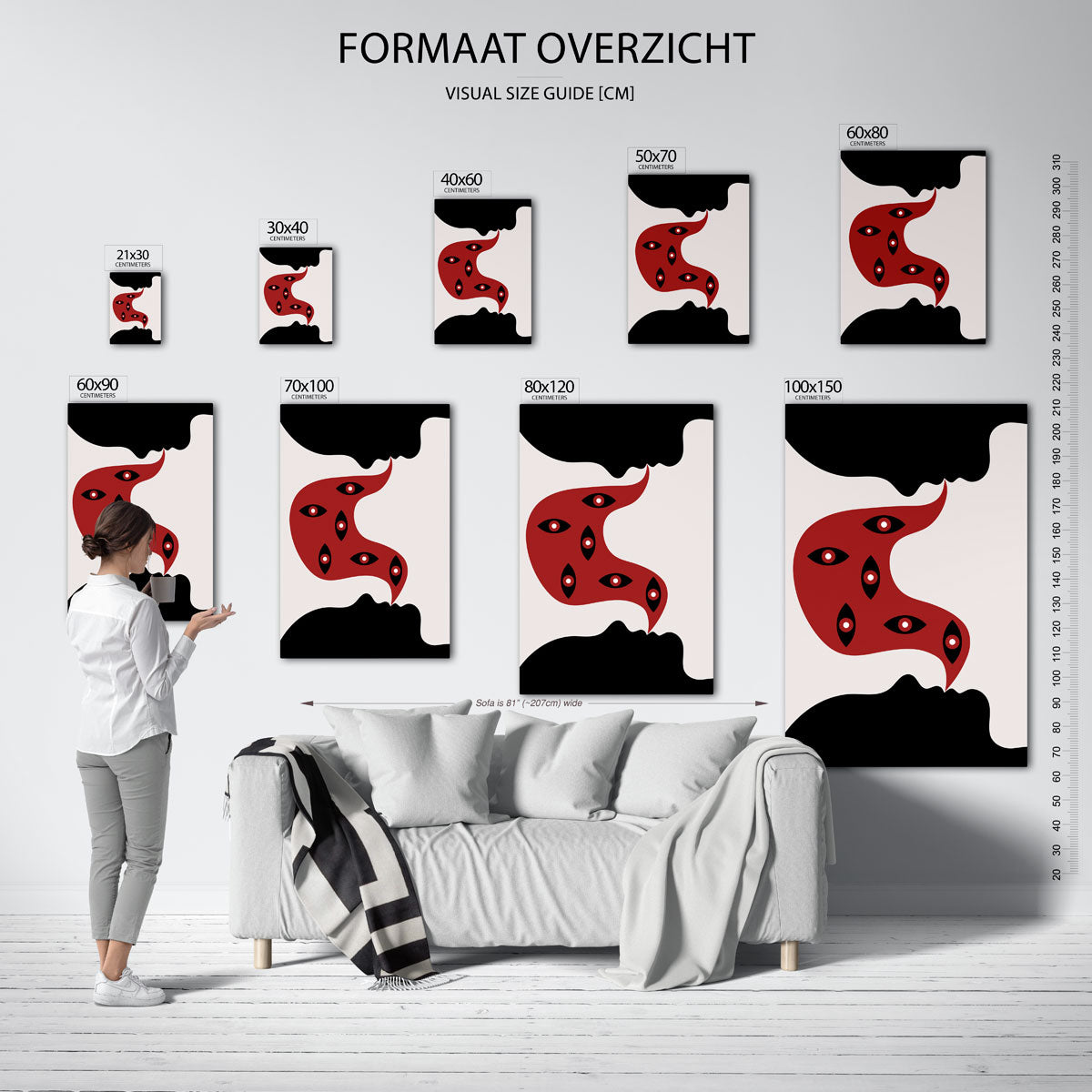 Vormen en vlakken – Bauhaus poster als geometrische wanddecoratie