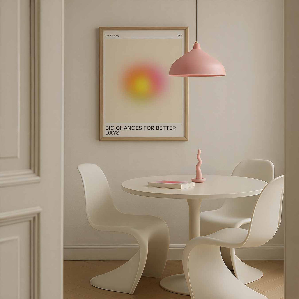 Big Changes for Better Days – rustgevende wandkunst als portret poster