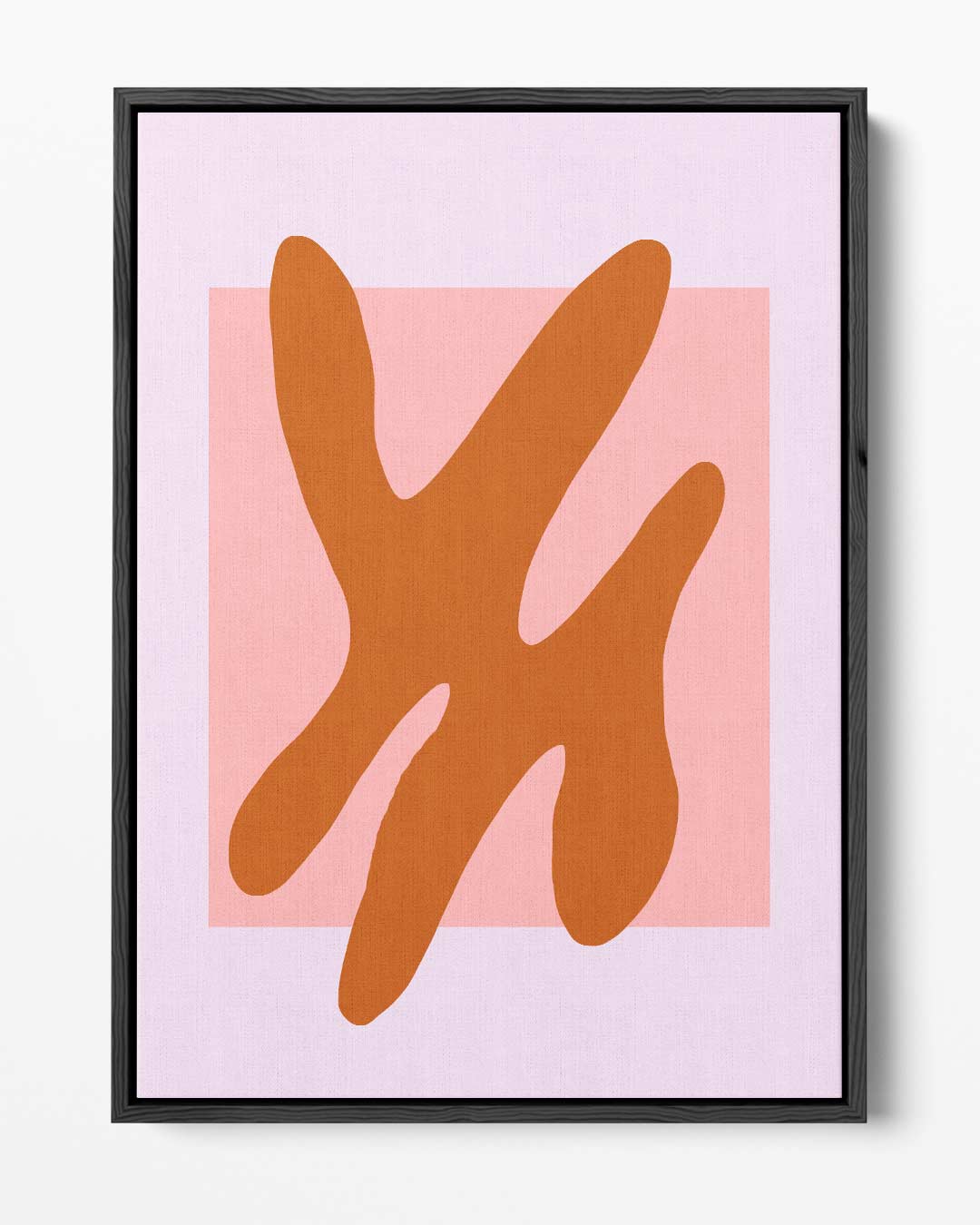 Abstracte Terracotta Vormen – portret kunstwerk als wanddecoratie