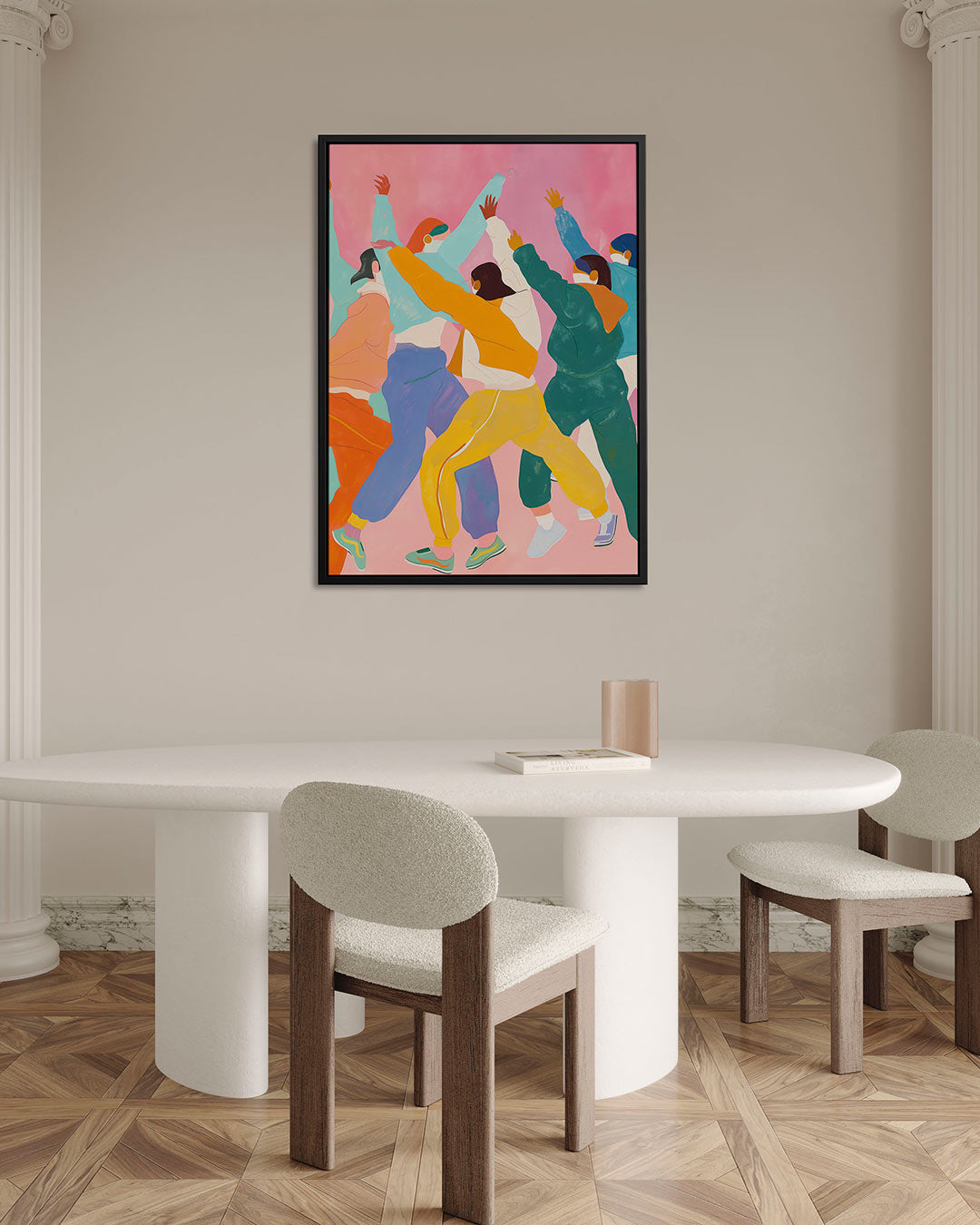 Dansende figuren – staand wanddecoratie kunstwerk