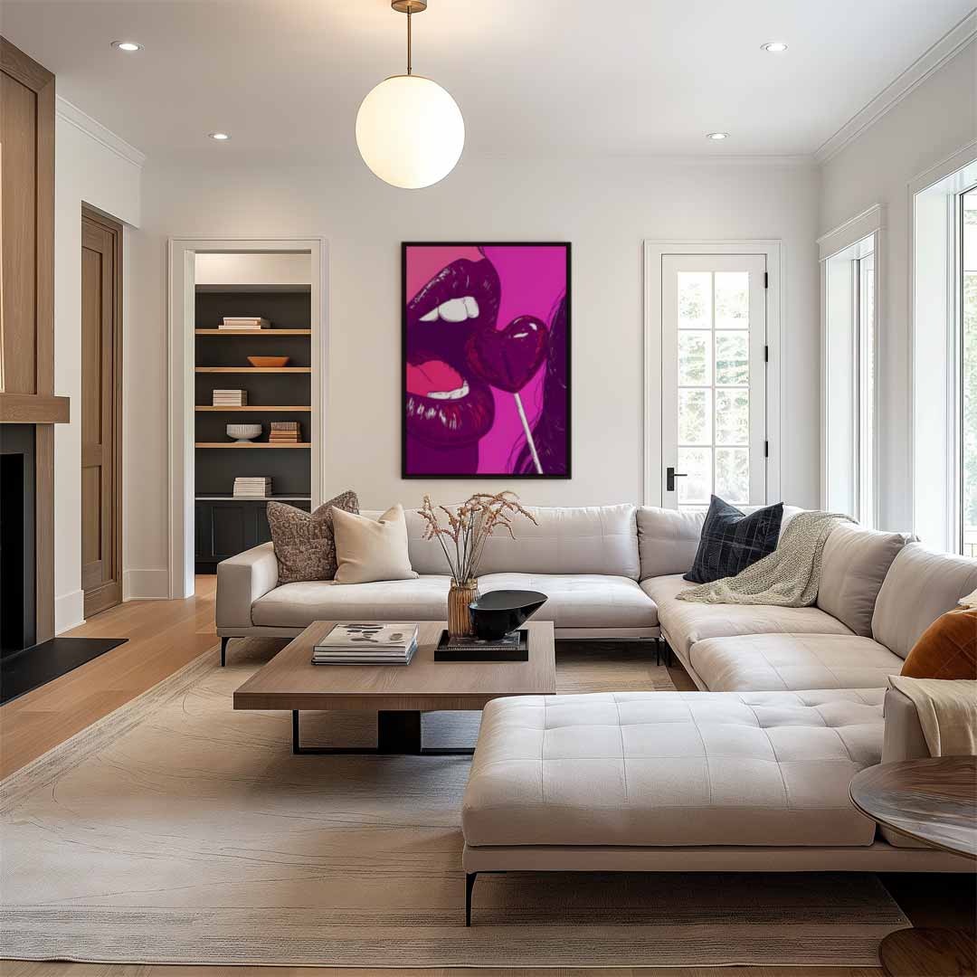 Zoete Verleiding Kunstwerk – kunstwerk met zwarte baklijst