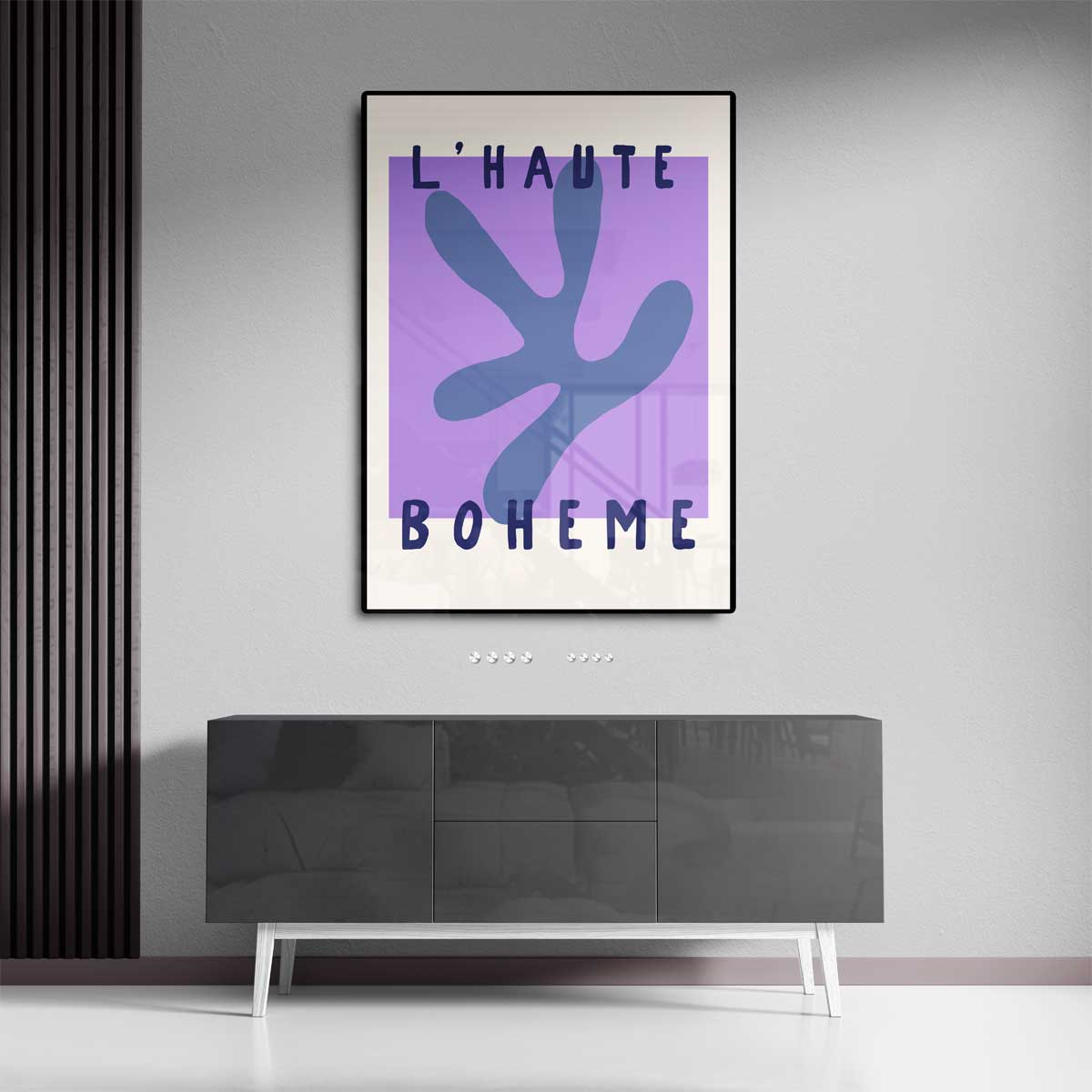 L'Haute Boheme Abstract Art – canvas wanddecoratie in portret formaat