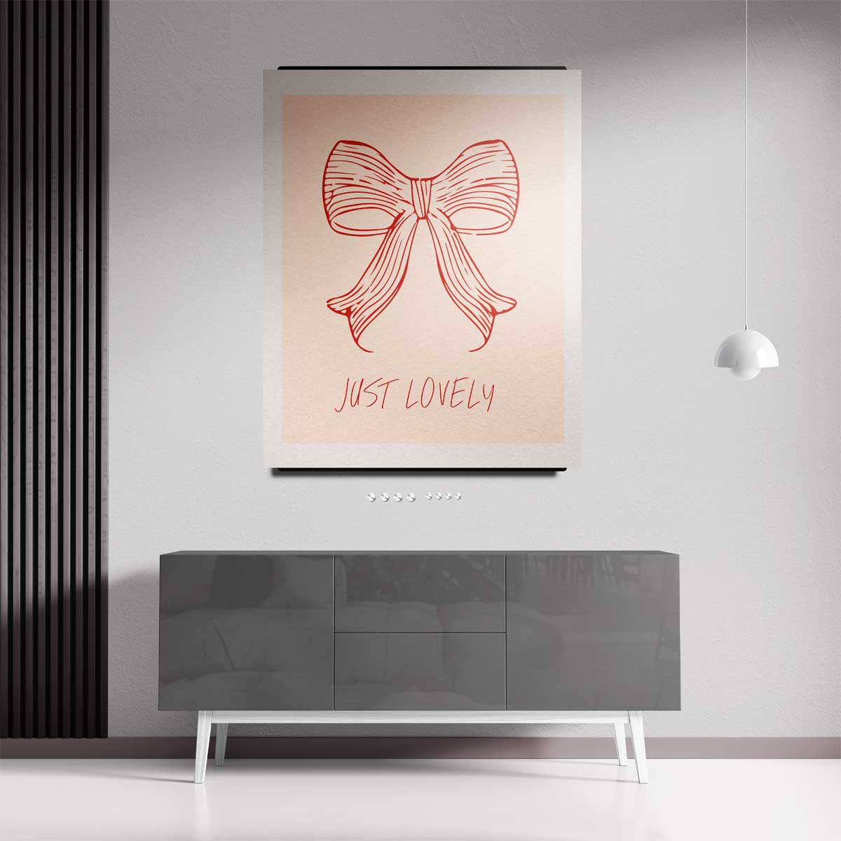 Just Lovely Strik Illustratie – kunstwerk met zwarte baklijst