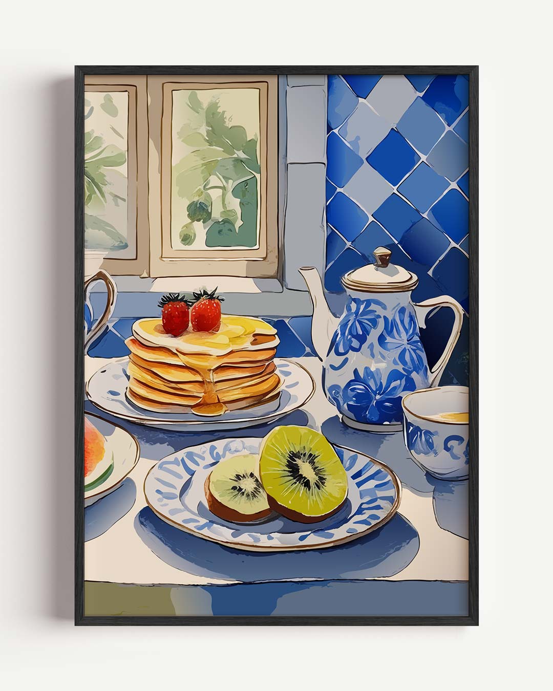 Ontbijt in Zomerse Stijl – keuken portret poster als wanddecoratie