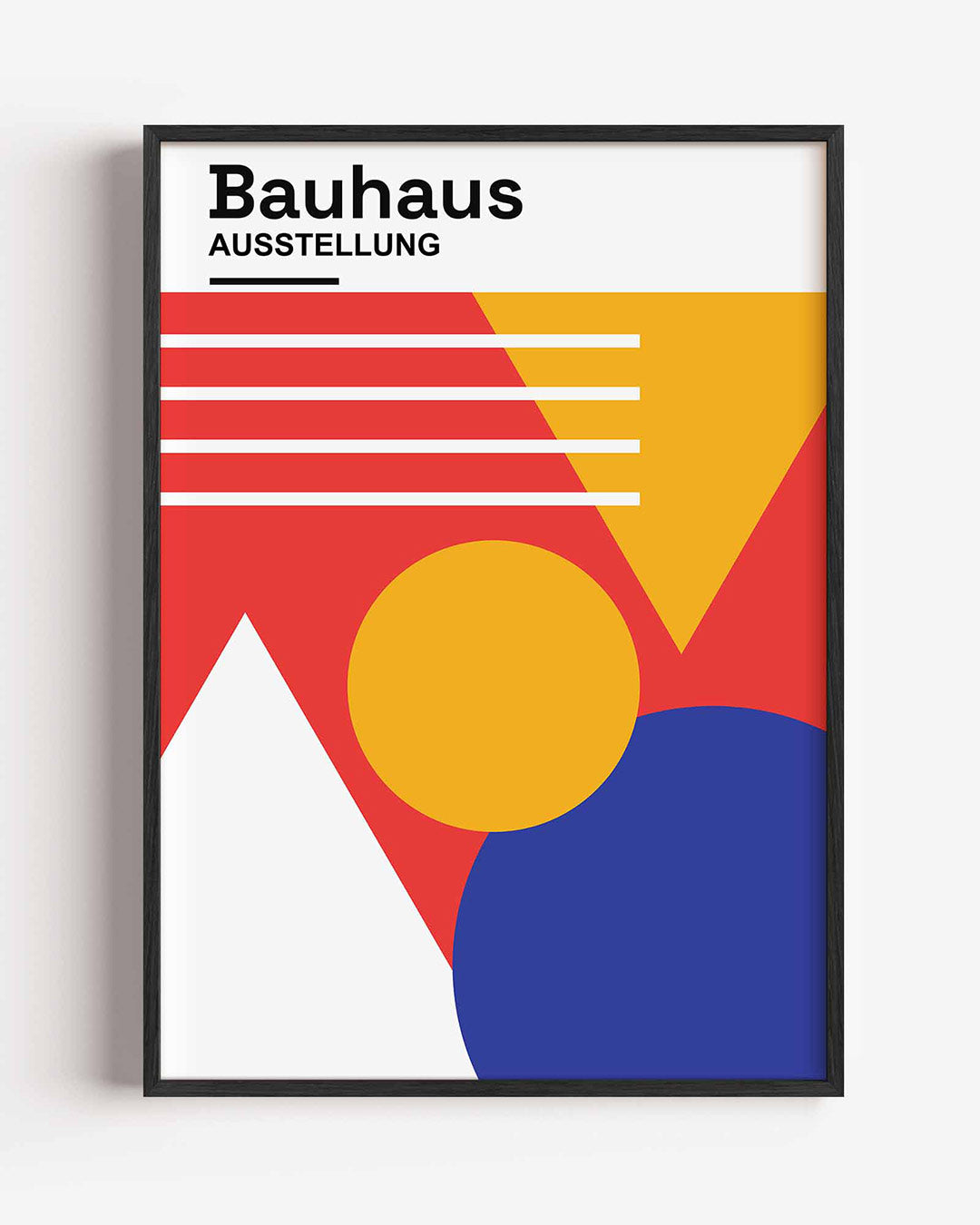 Vormen en vlakkenspel – staande Bauhaus poster als wanddecoratie