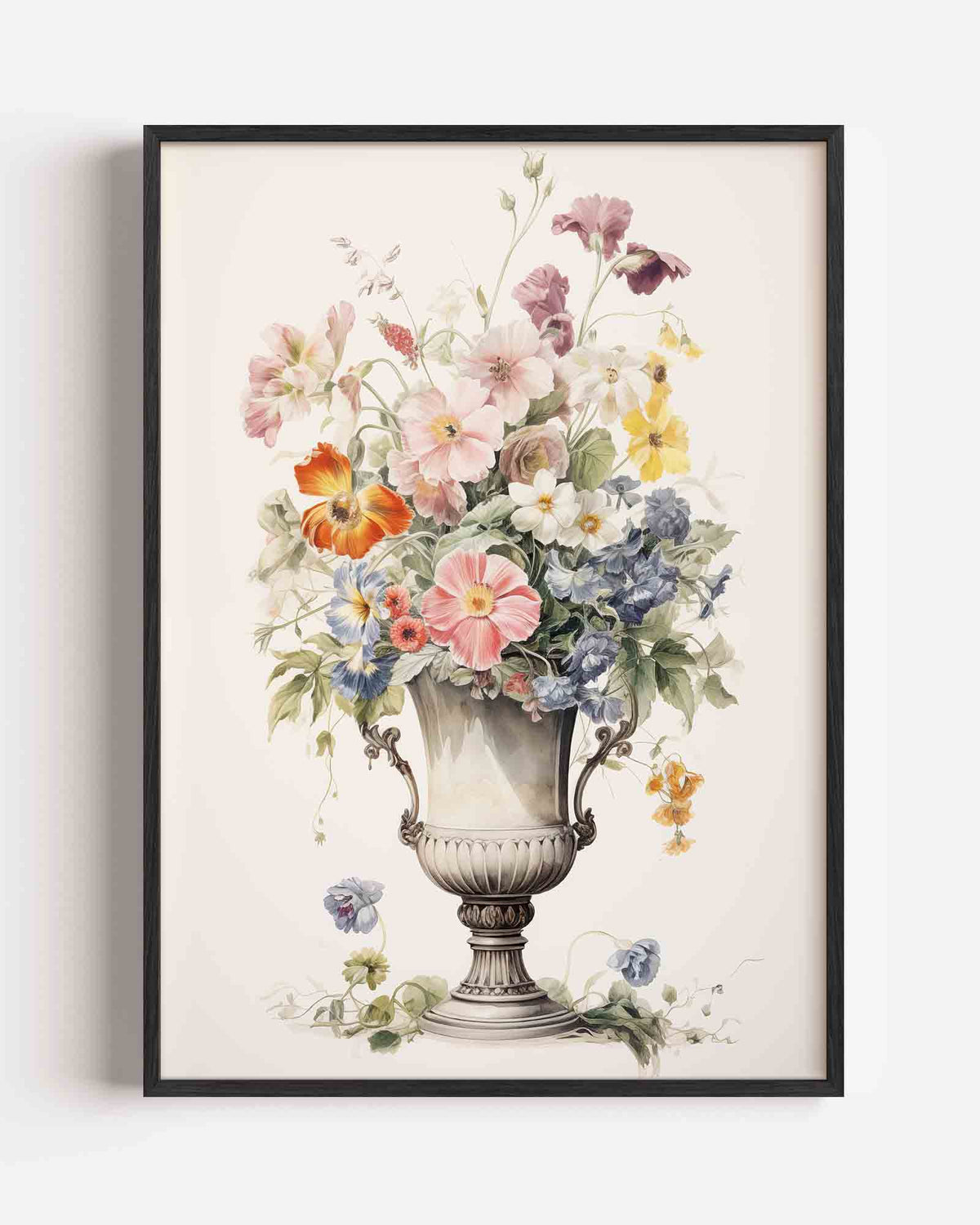 Bloemen in vaas – botanische portret poster als wanddecoratie