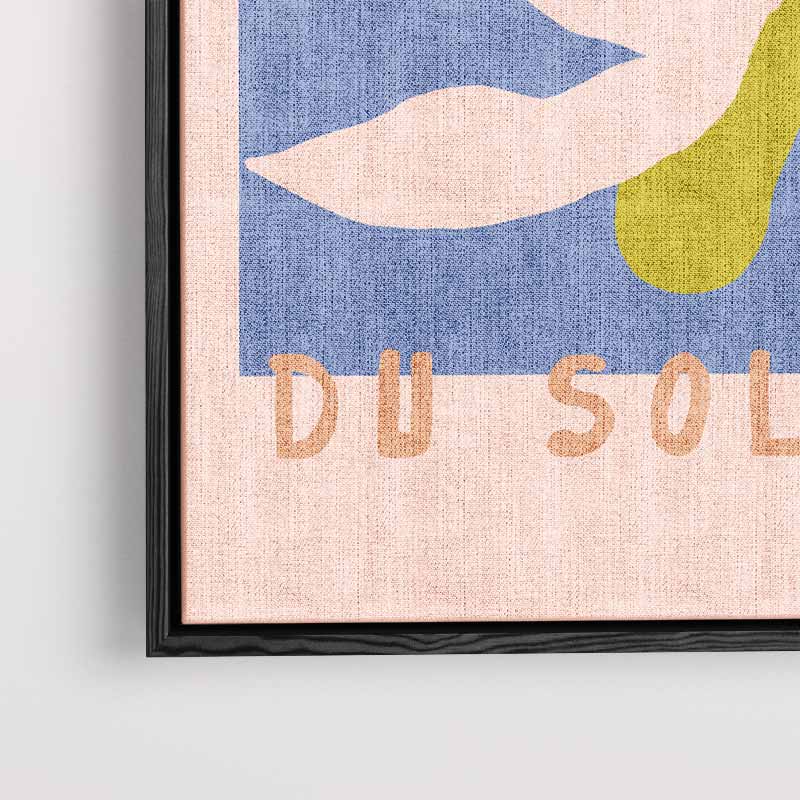 Zonsondergang Bloem – kunstwerk met zwarte baklijst