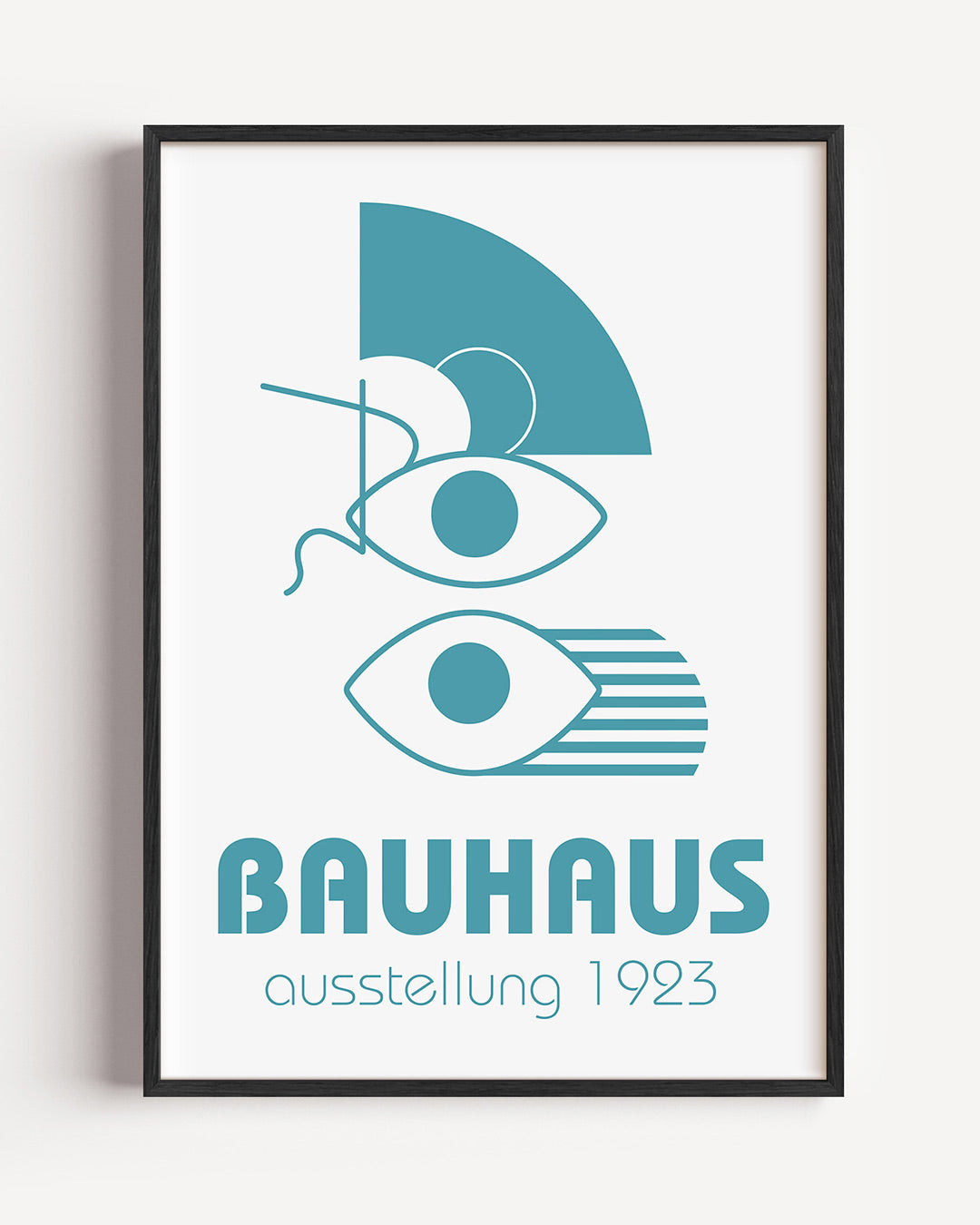 Vormen en ogen – staande Bauhaus poster als wanddecoratie