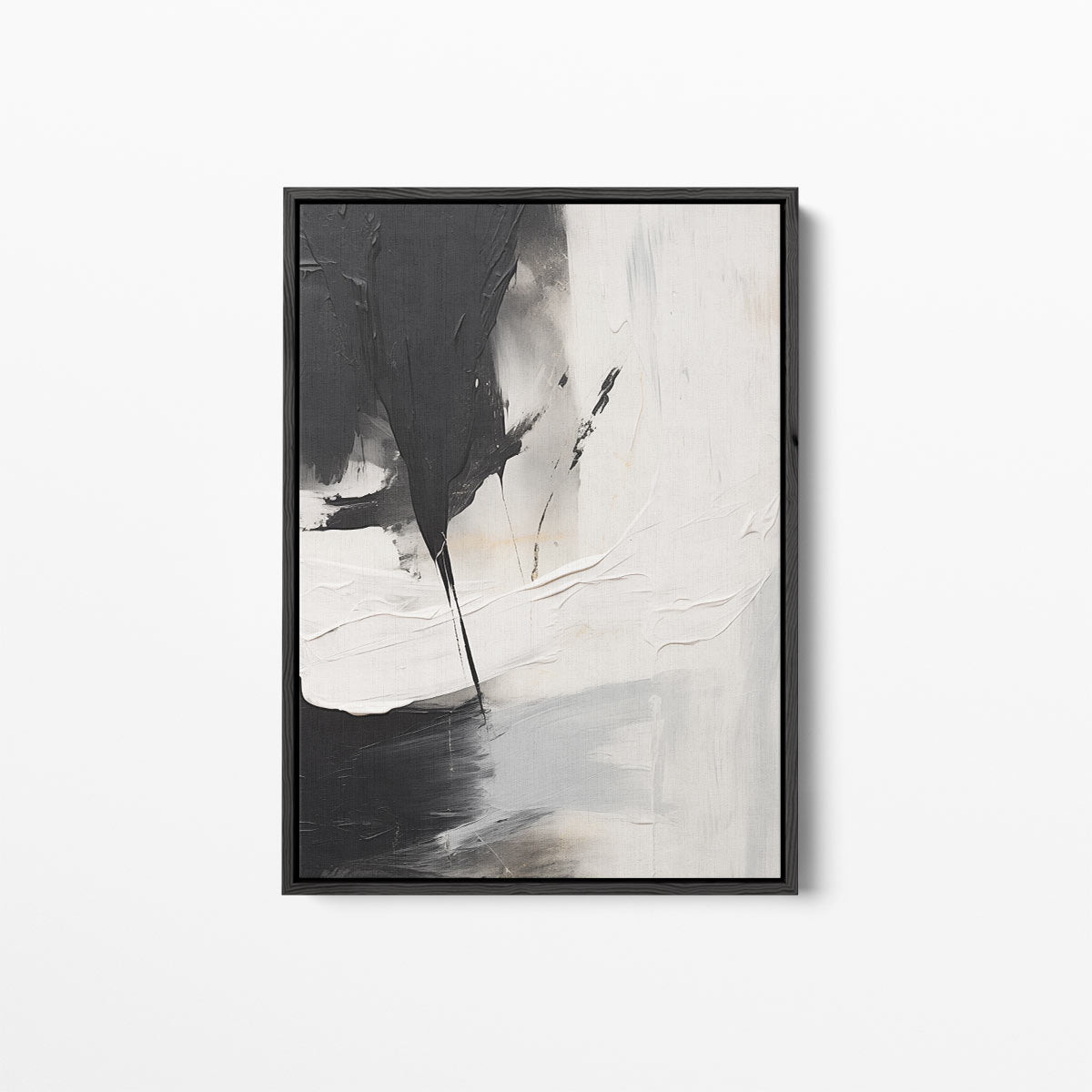 Contrasten in Abstractie – canvas kunstwerk als wanddecoratie