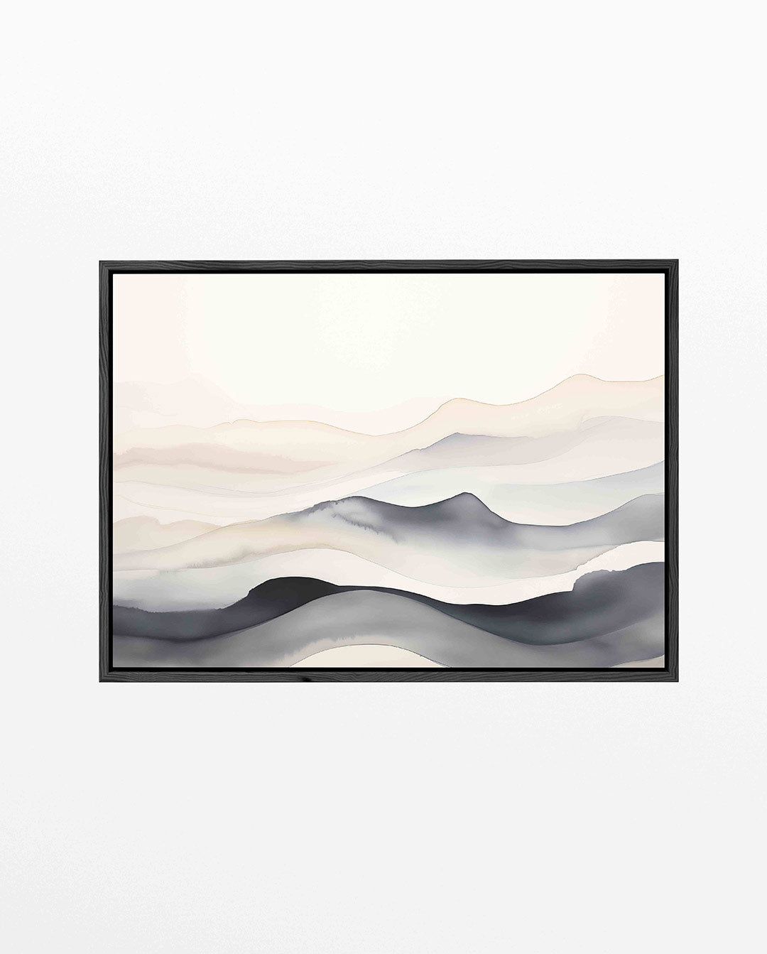 Golvende lijnen landschap – liggend abstract kunstwerk