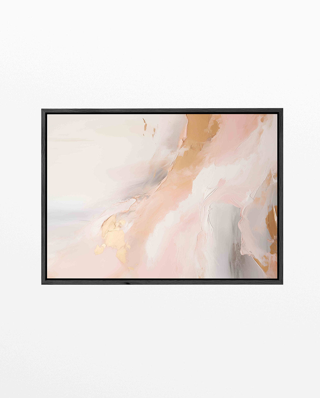 Vloeiende kleurencompositie – Beige – liggend wanddecoratie kunstwerk