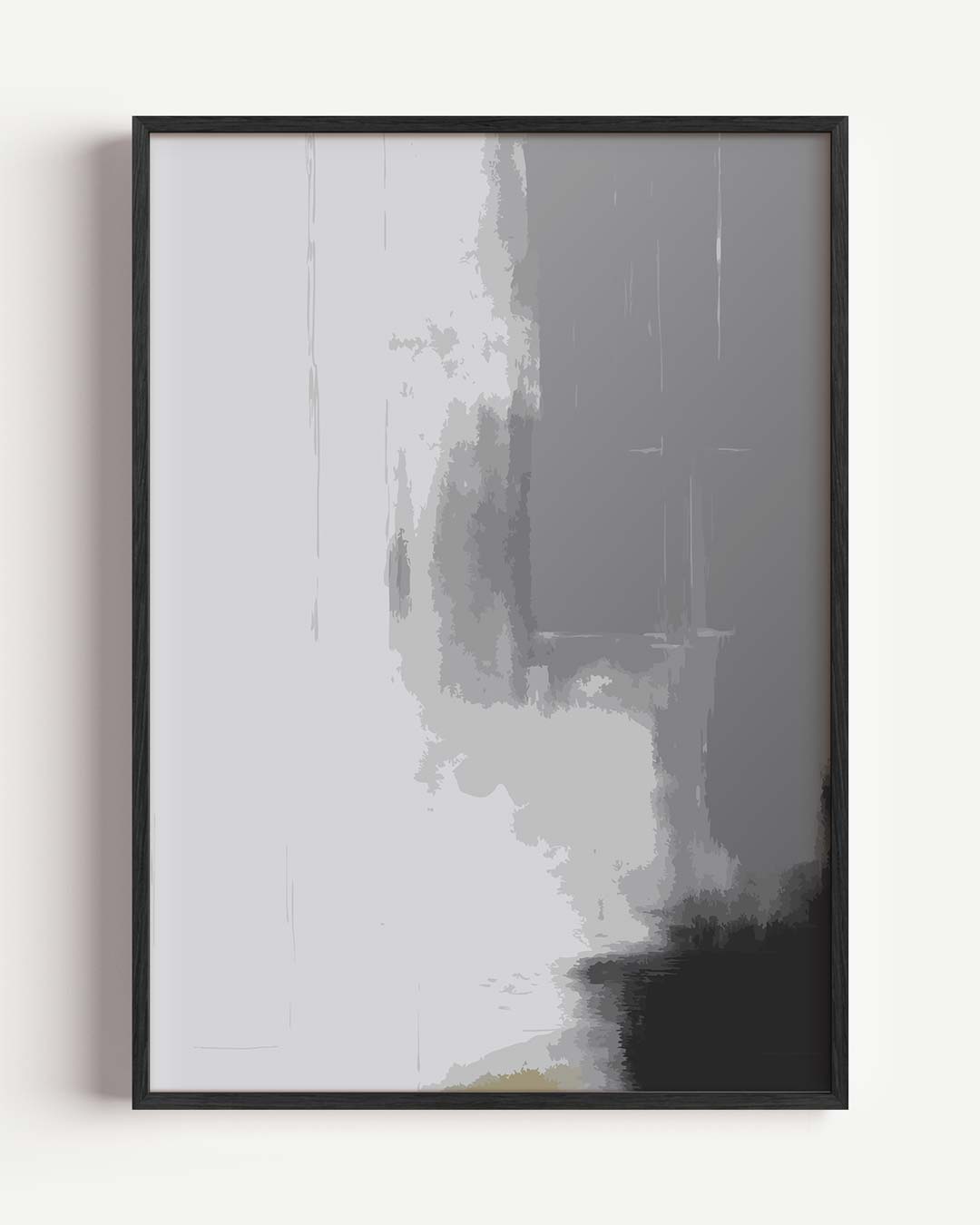 Moderne Grijze Abstracte – kleurrijke abstracte portret poster als wanddecoratie