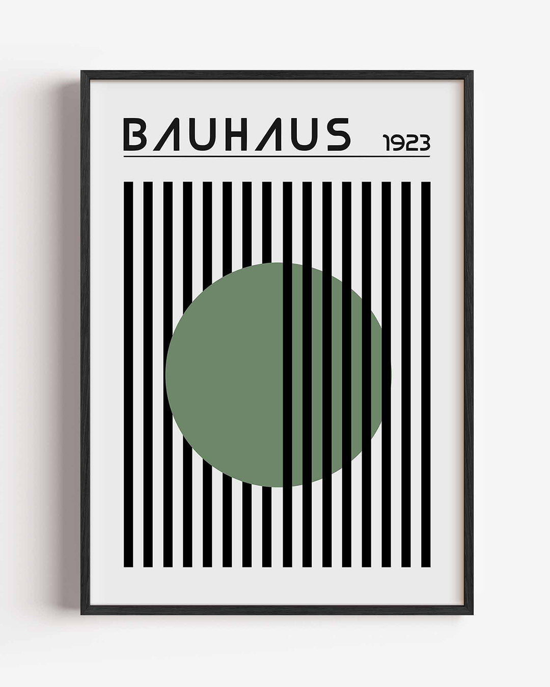 Lijnen en cirkel – staande Bauhaus poster als wanddecoratie