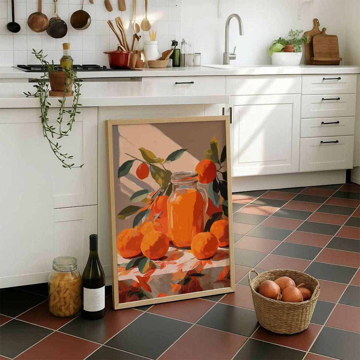 Citrusfruit Culinair – staande muurposter voor keuken of eethoek