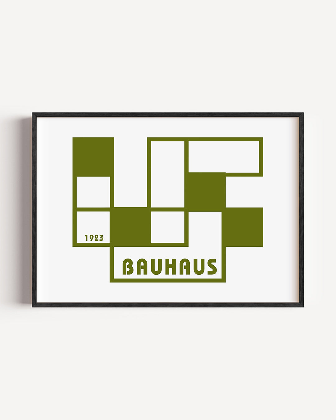 Vorm en balans – liggende Bauhaus poster als wanddecoratie