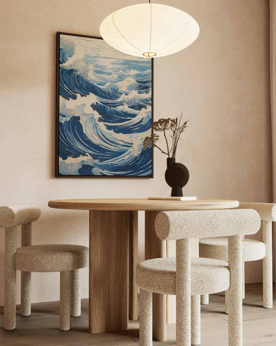 Golfen van de Oceaan – staand kunstwerk voor modern interieur