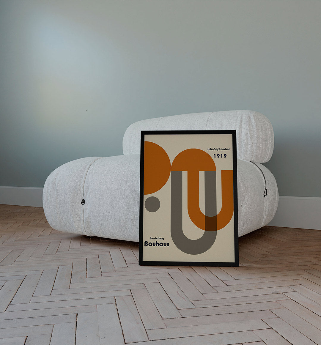 Vorm en kleur – staande Bauhaus poster voor aan de muur