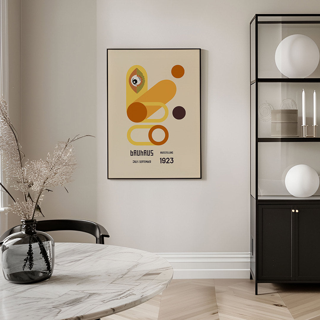 Vorm en balans – geometrische Bauhaus poster in staand formaat