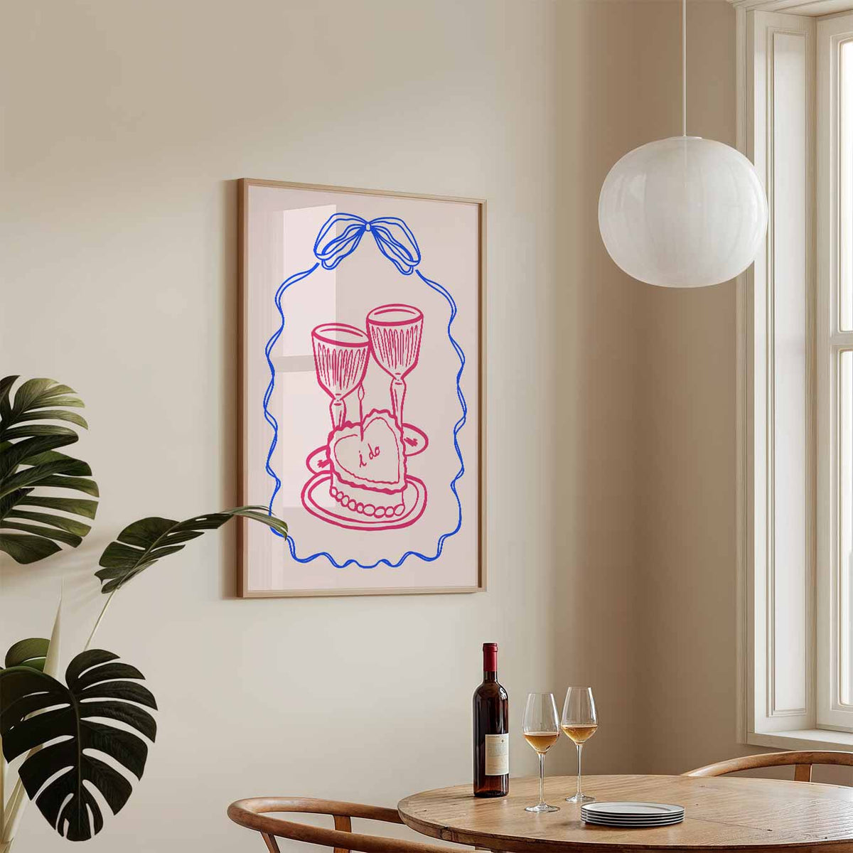 Romantische "I Do" – keukenposter in staand formaat