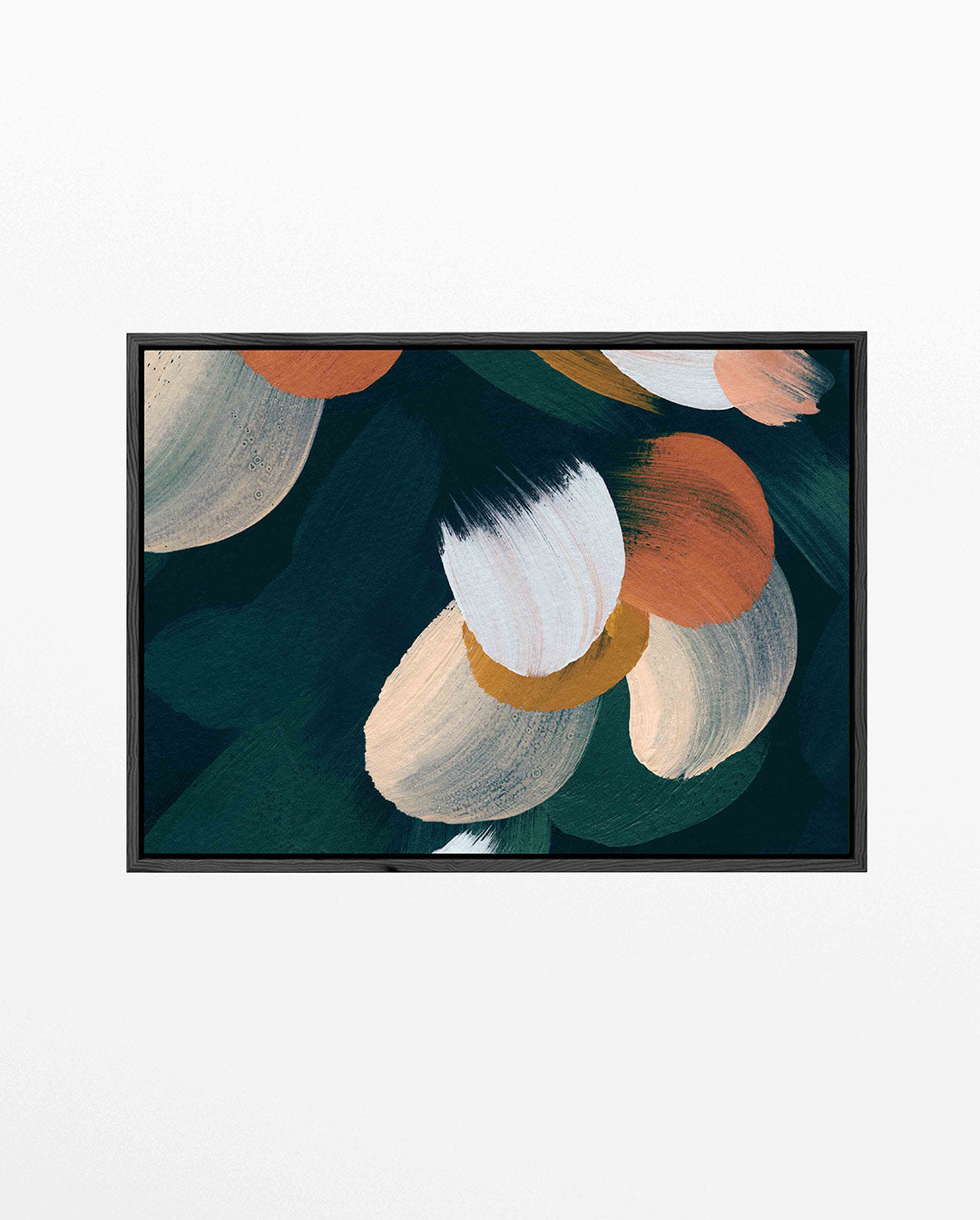 Dynamische borstelstreken – liggend wanddecoratie kunstwerk