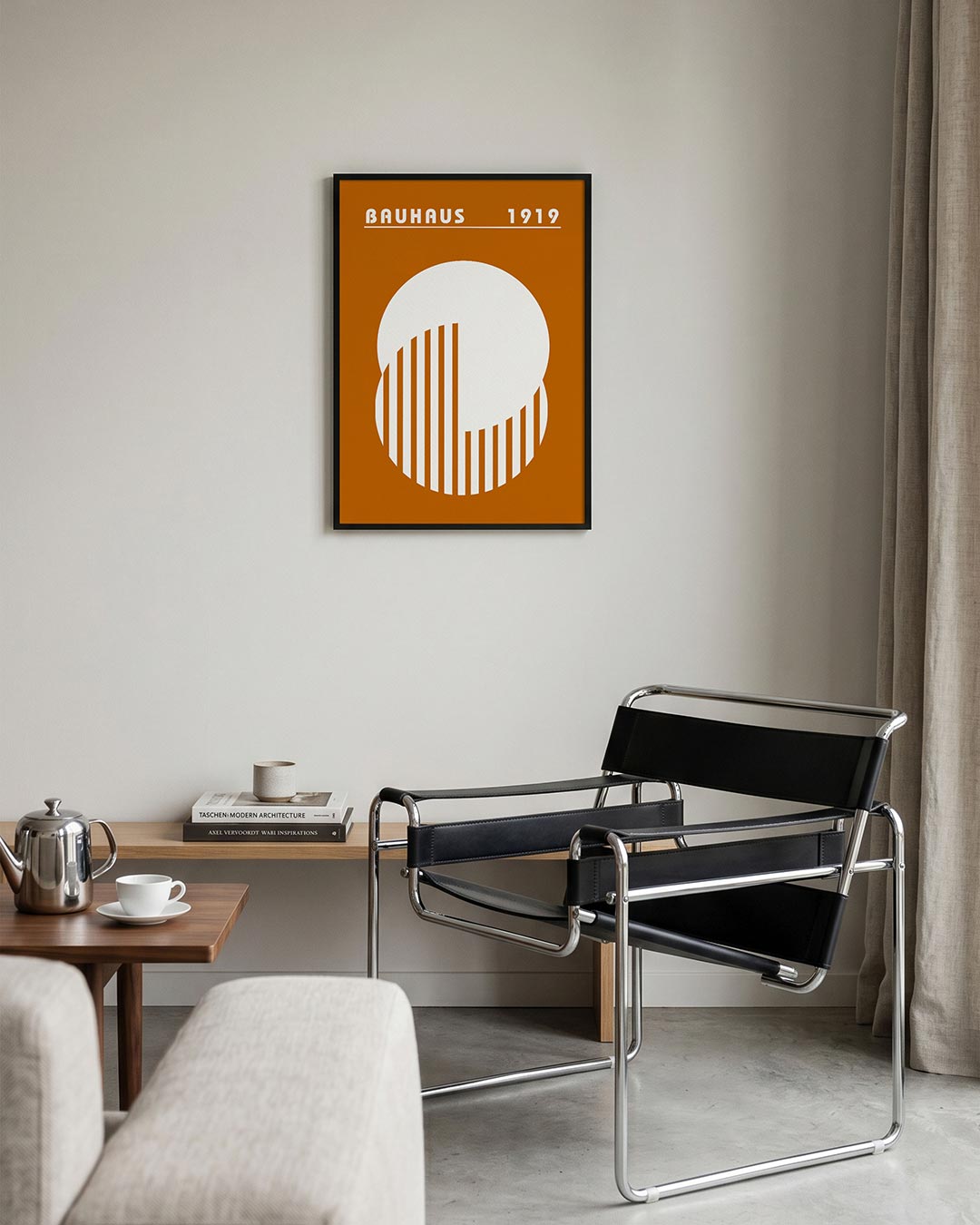 Vormen en lijnen – geometrische Bauhaus poster in staand formaat